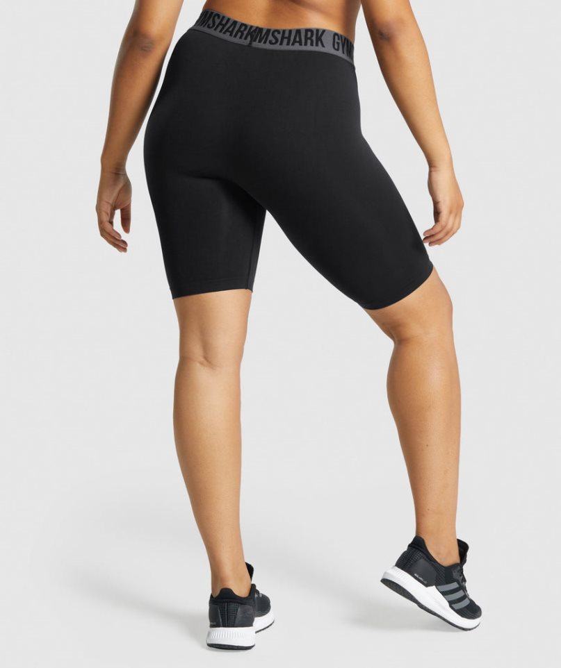 Women's Gymshark Fit Seamless Cycling Shorts Black | NZ 6JCSUO